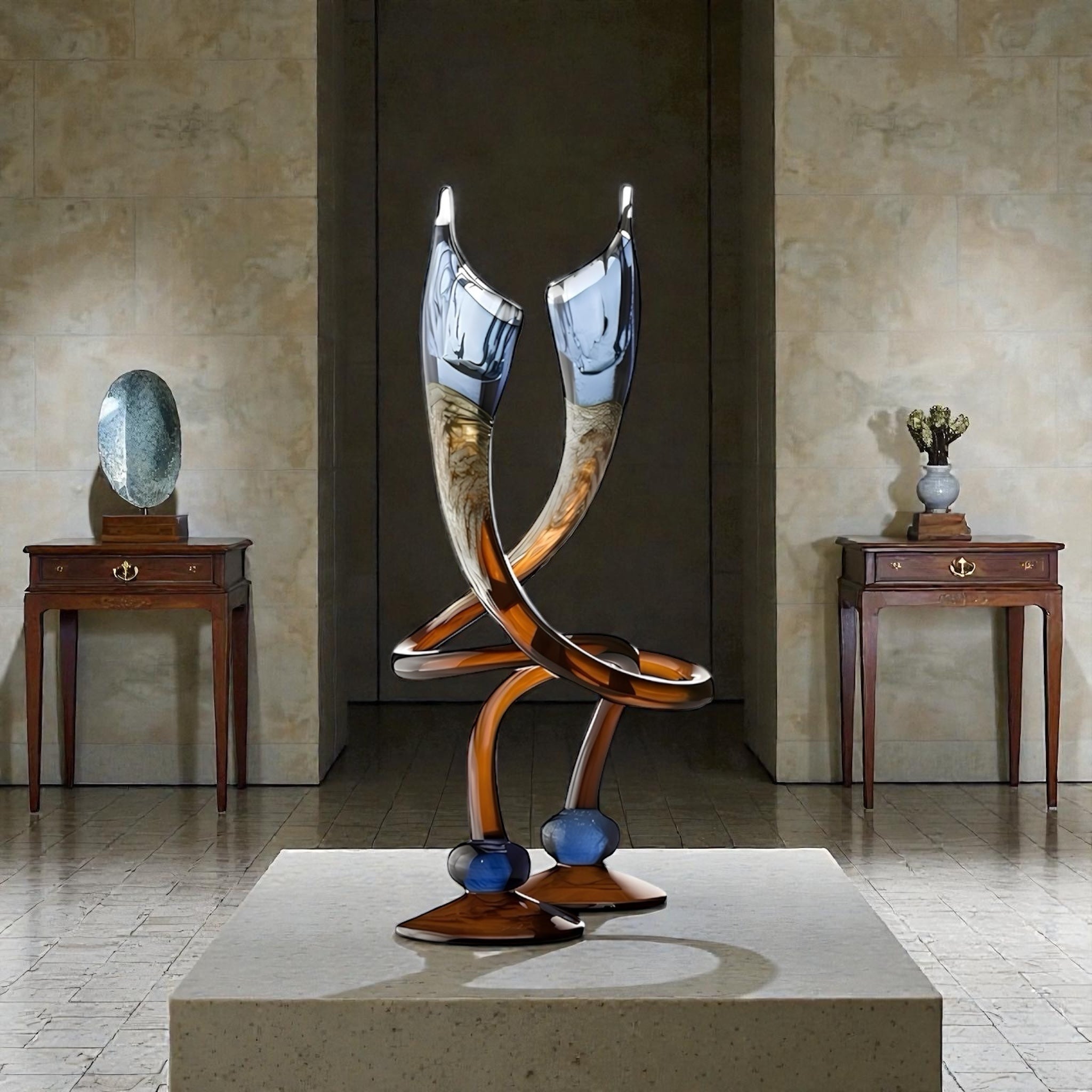 Handblown Glass Candlesticks – Sculptural & Modern