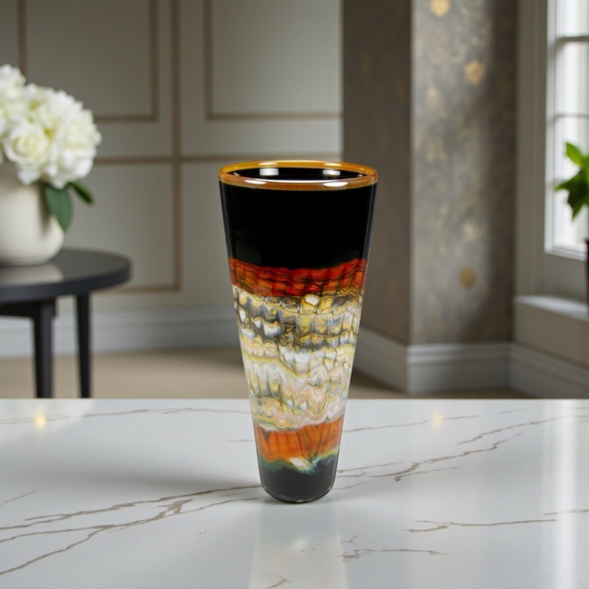 Black Opal With Tangerine Cone