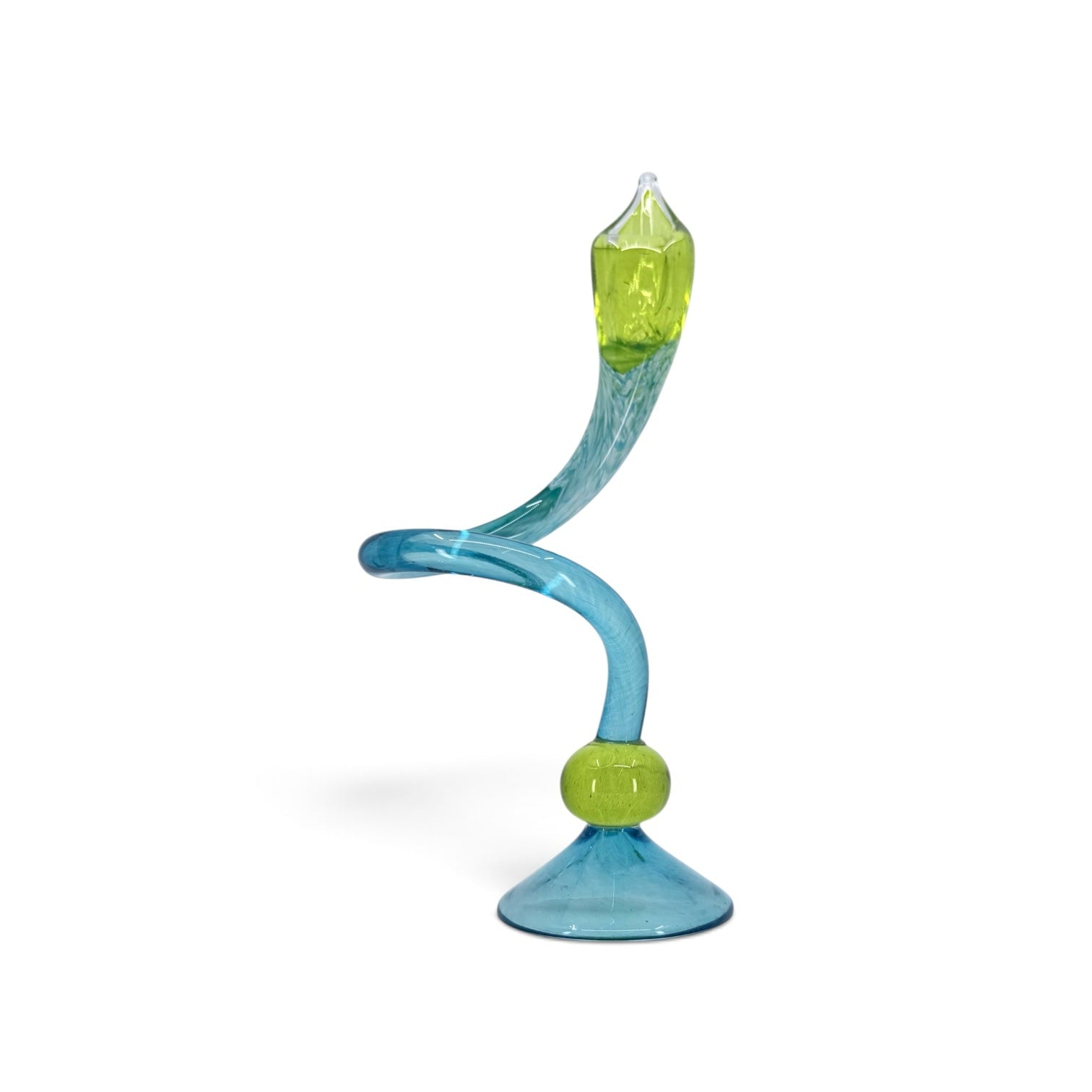 Green and Blue Swirly Candle Stick