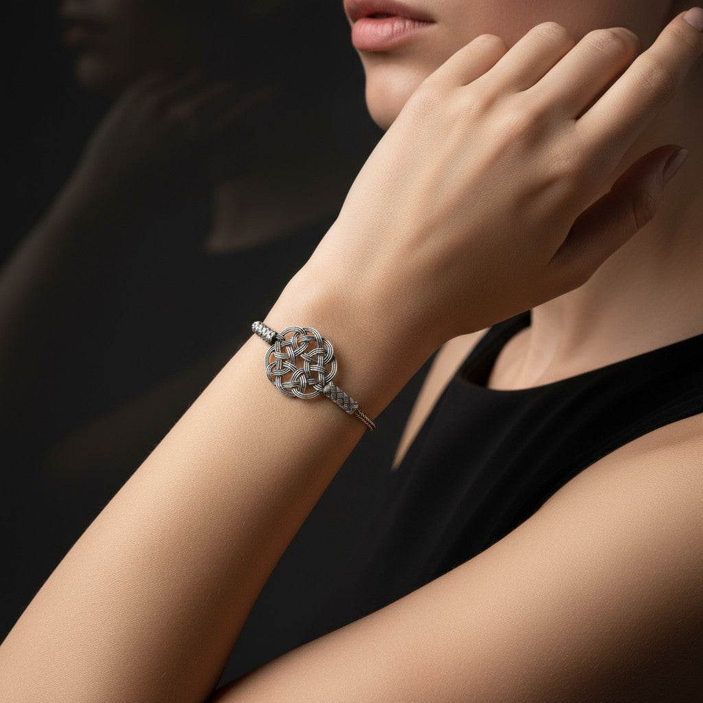 Hand Woven Silver Kazaz Bracelet