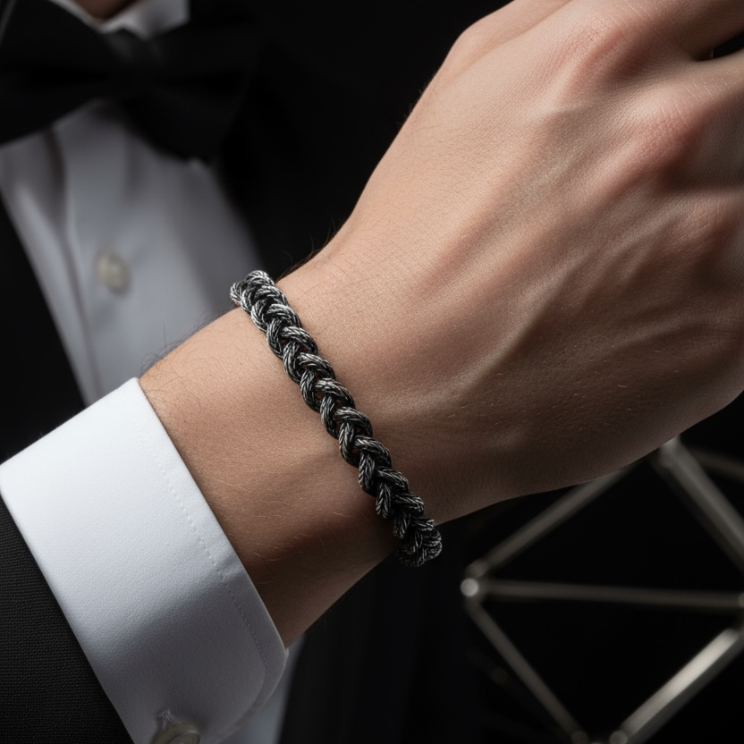 Hand Woven Silver Kazaz Bracelet