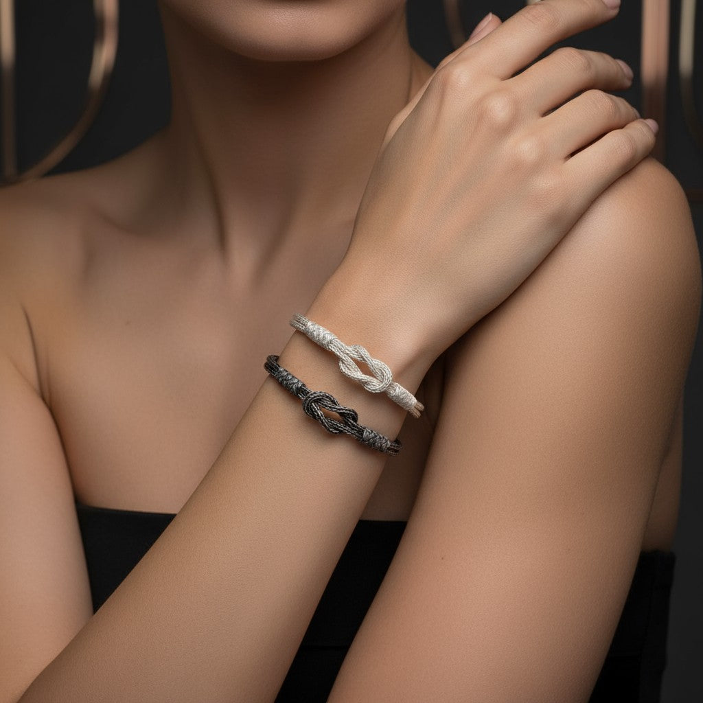 Hand Woven Silver Kazaz Bracelet