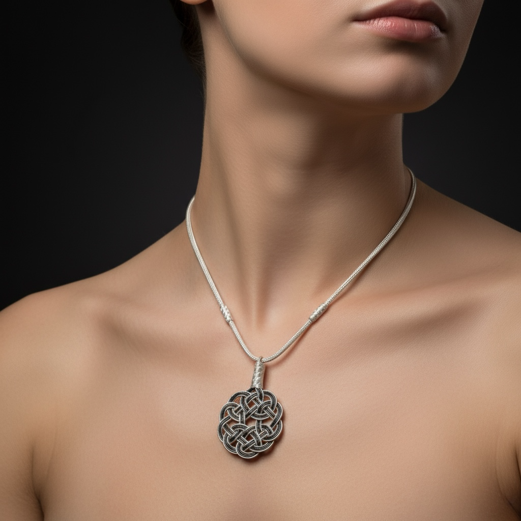 Hand Woven Silver Kazaz Necklace