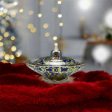 Opaque Silver Blue Oil Light