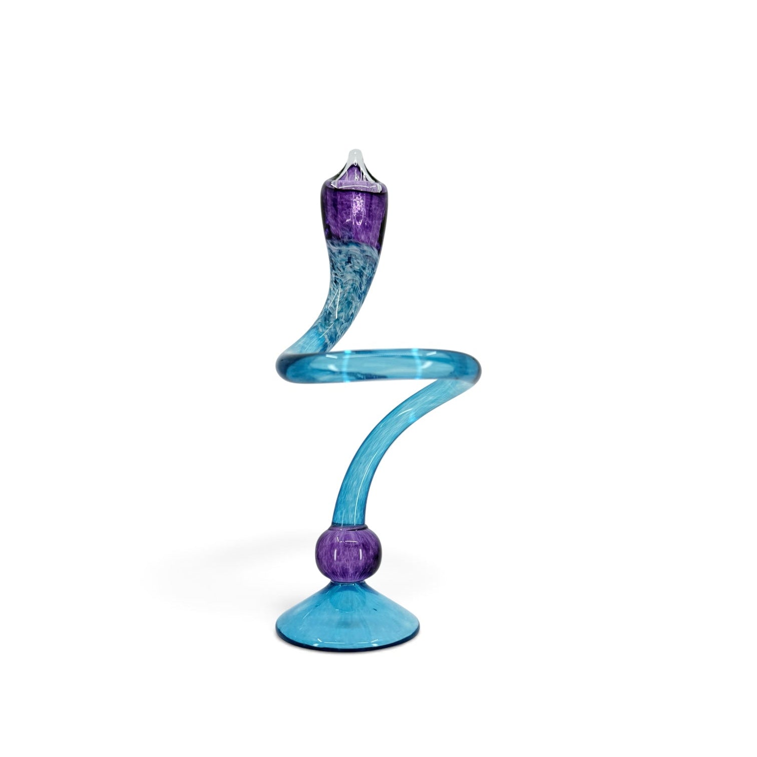 Purple and Blue Swirly Candle Sticks