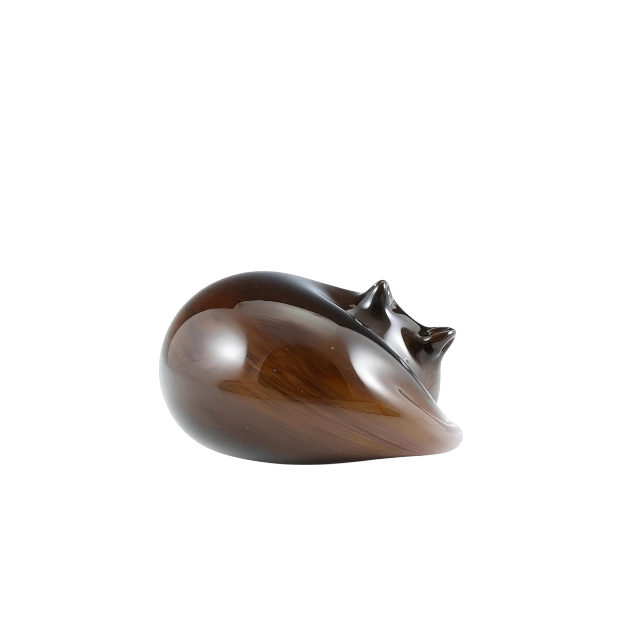 Sleeping Cat with Brown Body with Black Ticking