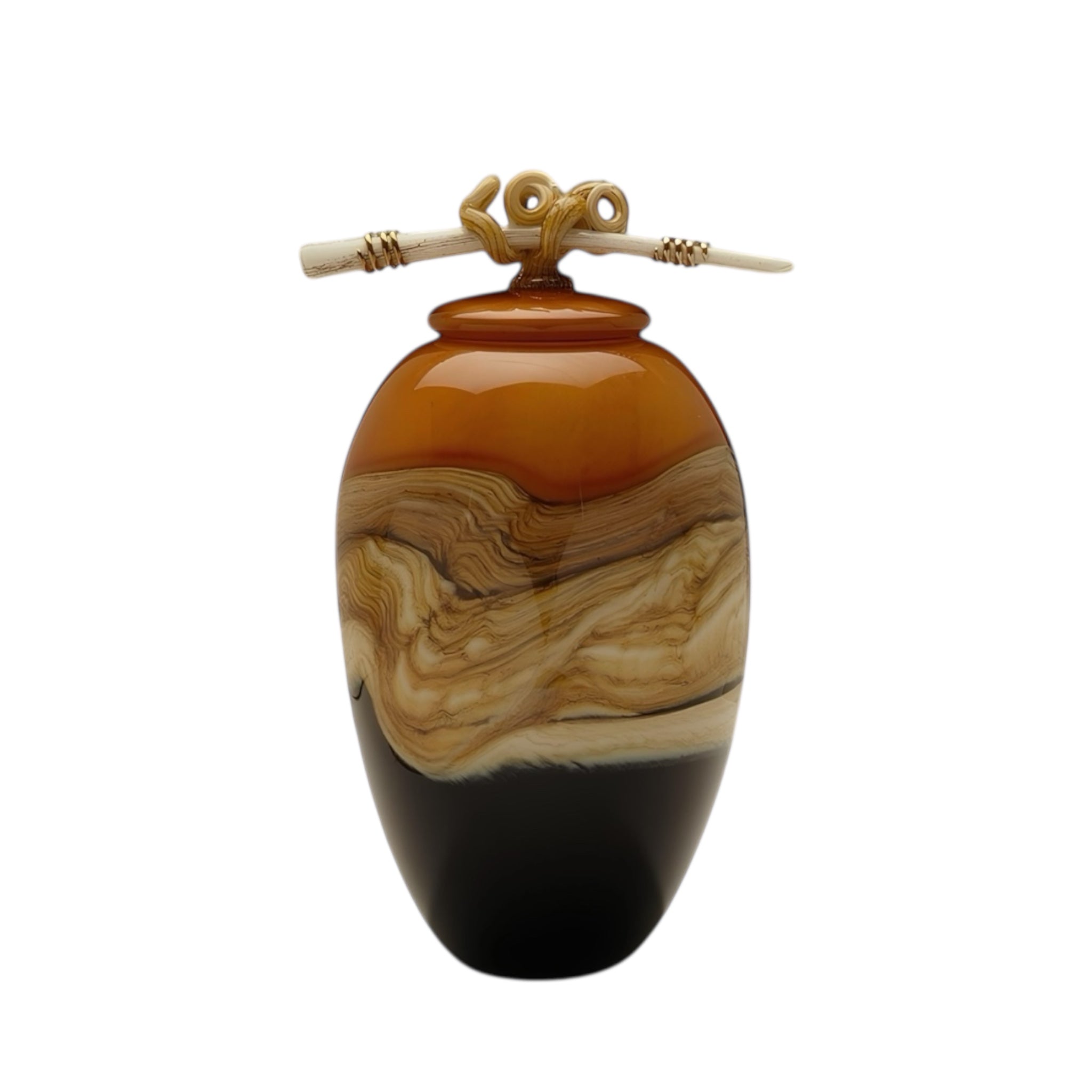 Tangerine Strata Jar