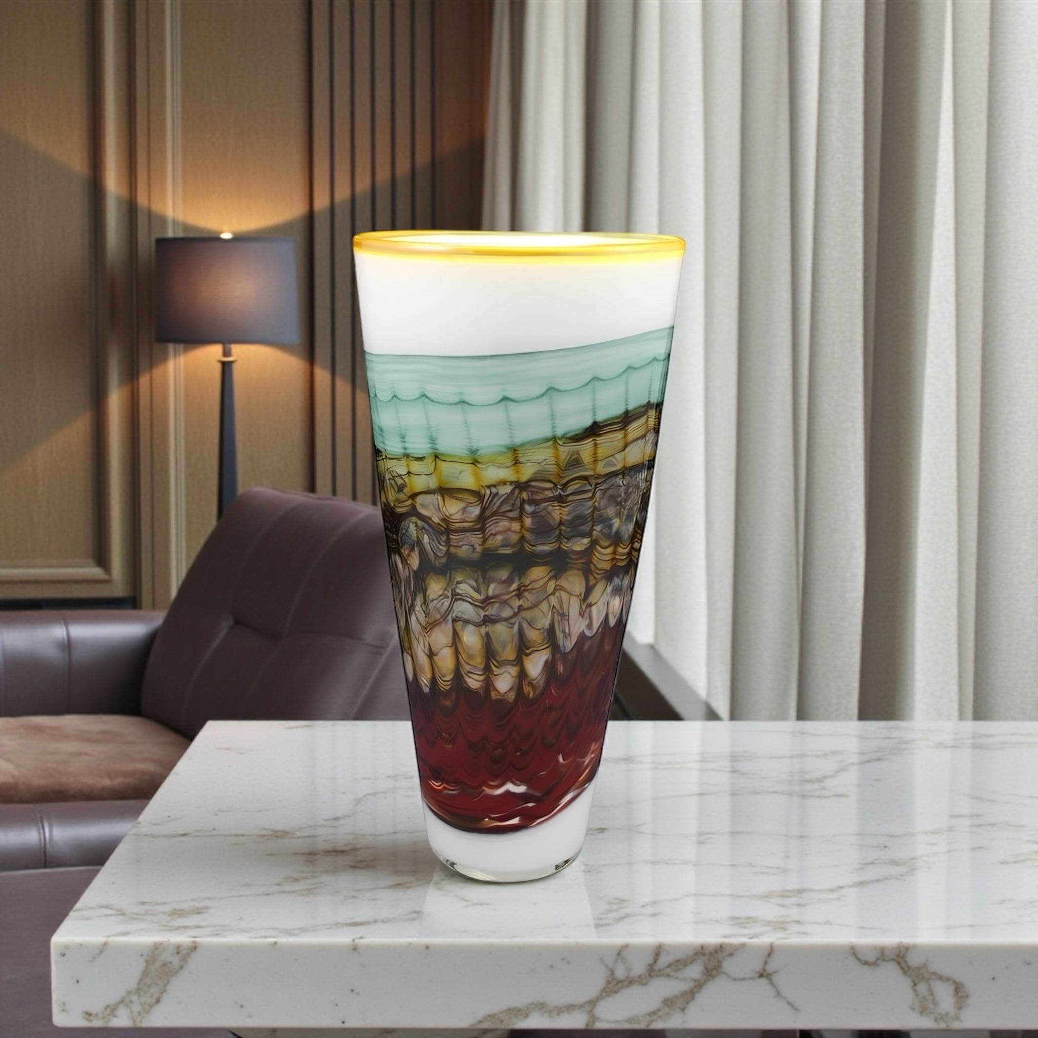 Turquoise & Crimson Opal Cone