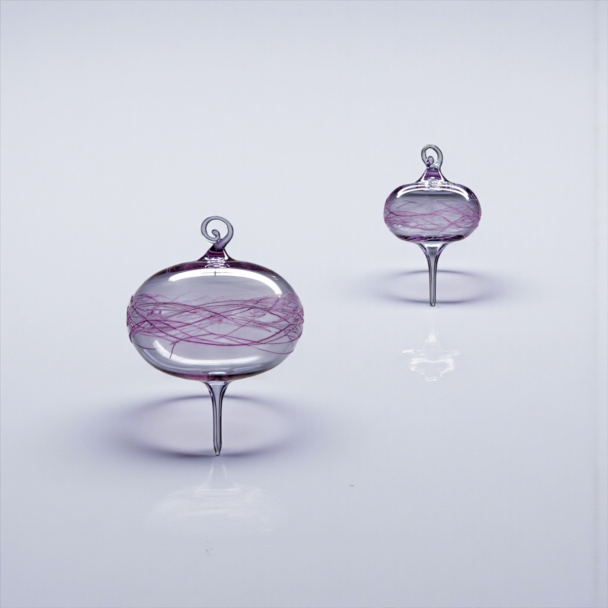 Lavender Twist Ornament – Hand-Blown Glass Ornament