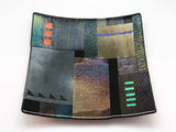 Fused Glass Plate - Geometric Design
