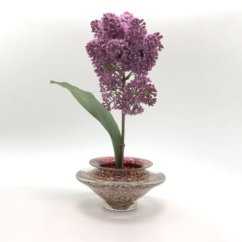 Transparent Lilac Ikebana Vase