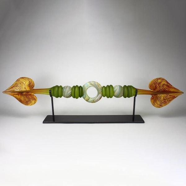 Lime & Tangerine Austral with Ring & Sphere Inclusions