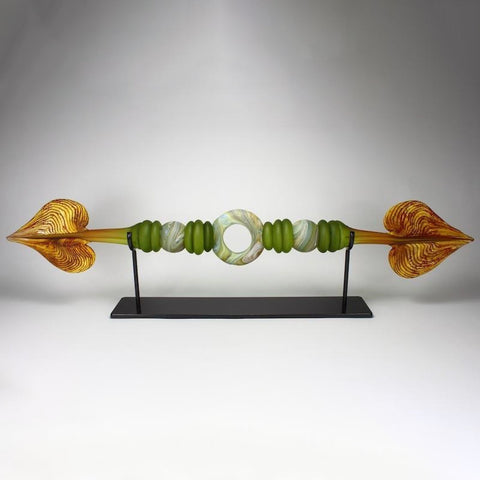 Lime & Tangerine Austral with Ring & Sphere Inclusions