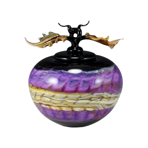 Amethyst Opal Covered Sphere with Avian Finial