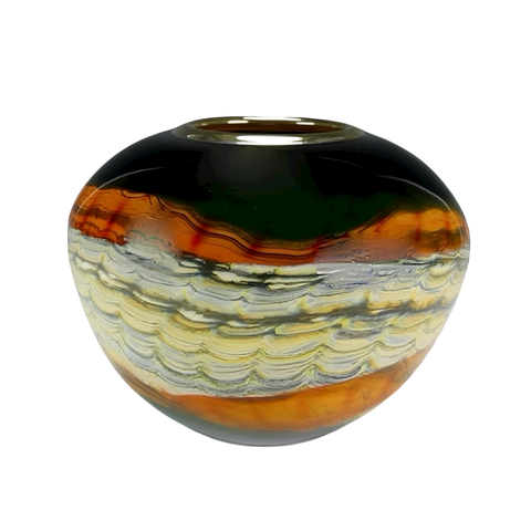 Black Opal With Tangerine Sphere With Metallic Lip