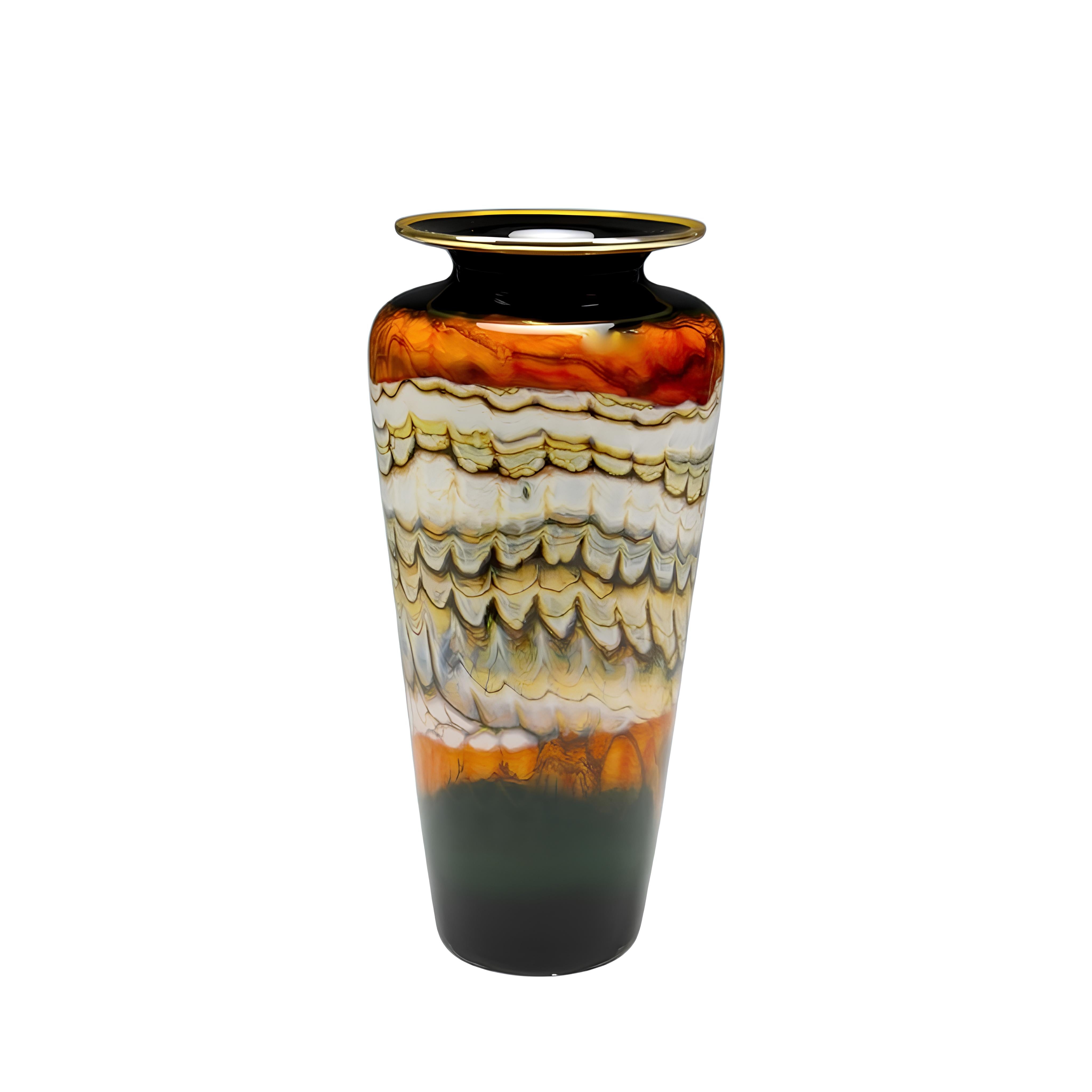 Black Opal With Tangerine Urn