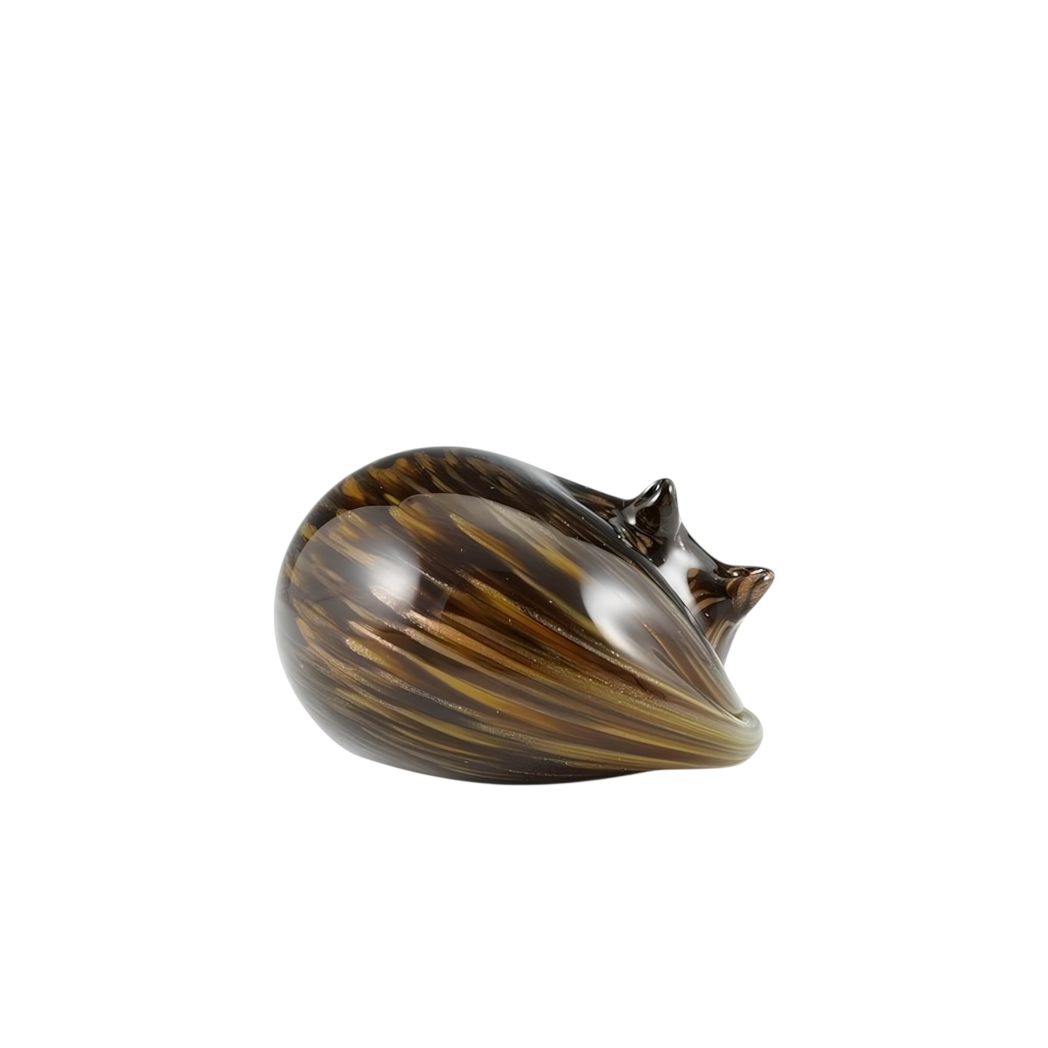 Black Sleeping Cat with Sparkly Gold Flecks