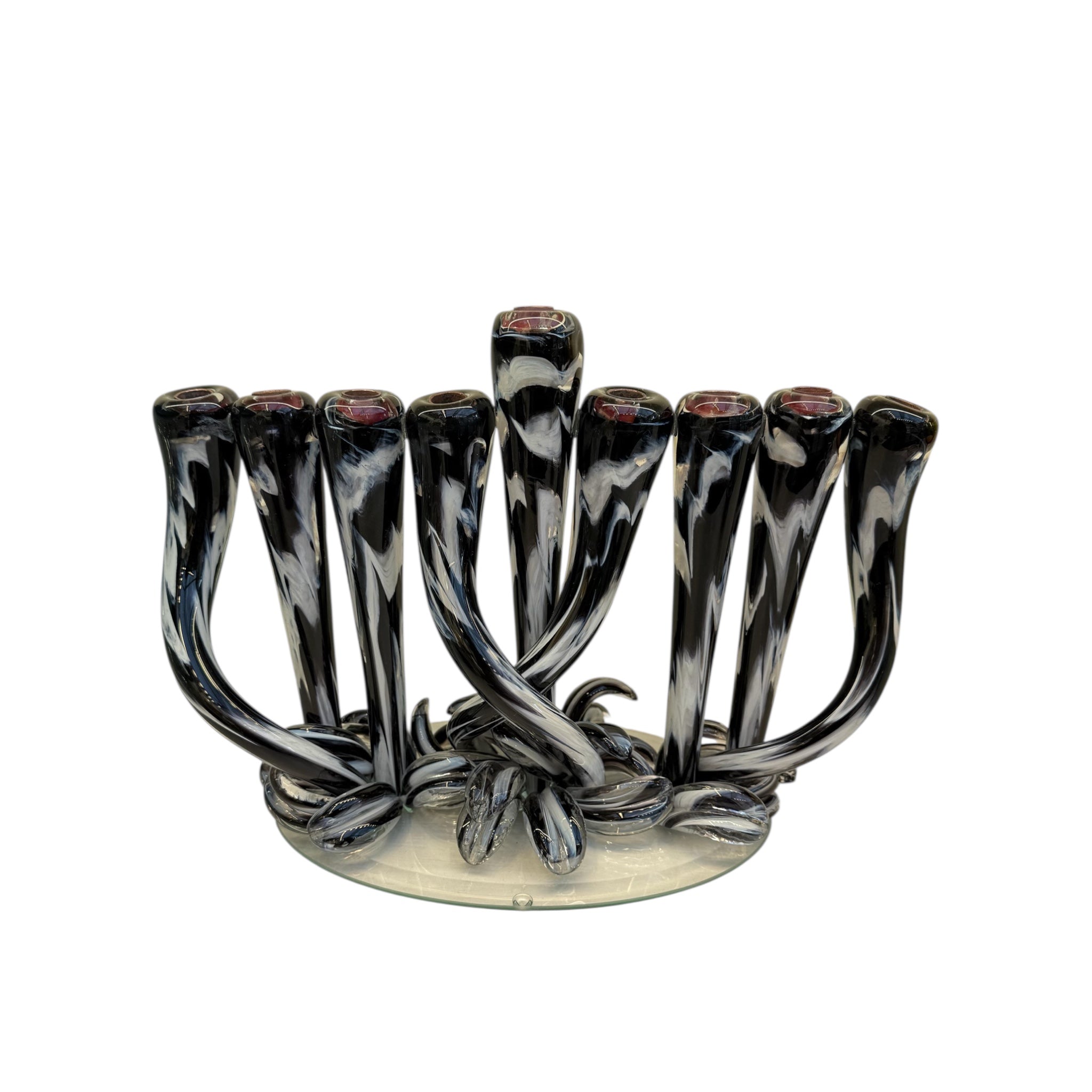Black Swirly Menorah
