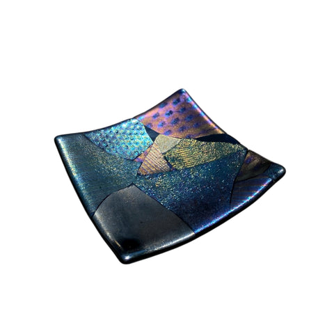 Fused Glass Plate - Chaos Design