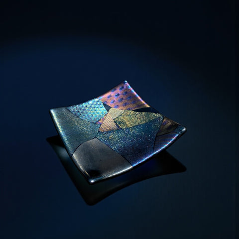 Fused Glass Plate - Chaos Design