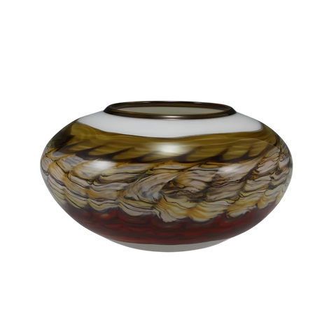 Charcoal Opal Open Bowl with Metallic Lip