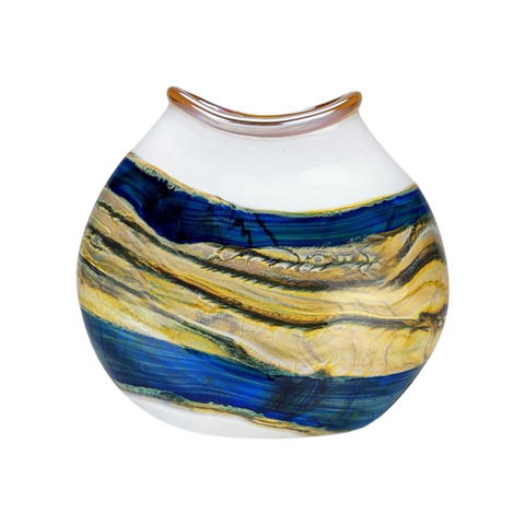 White Opal With Coastal Flatten Vessel