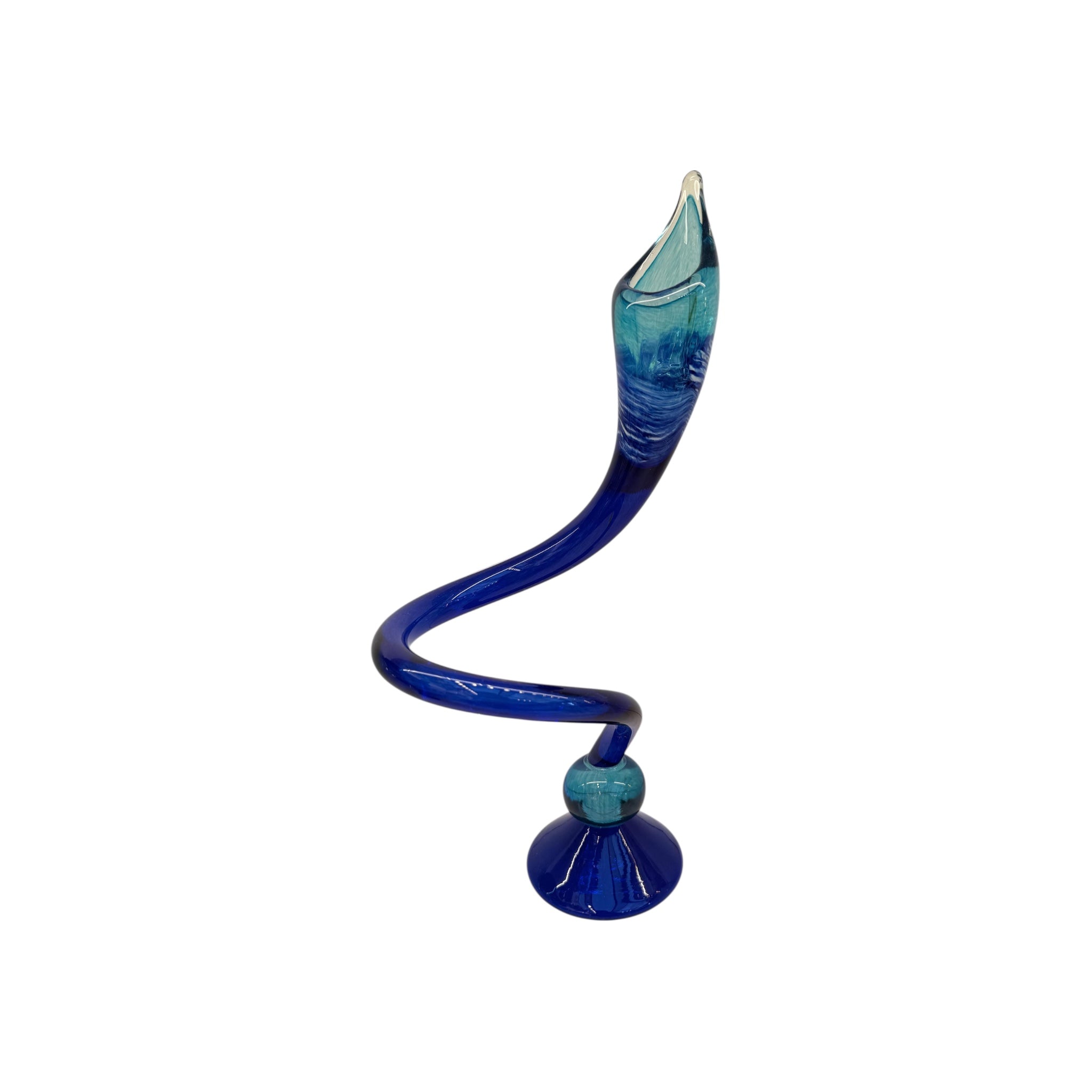 Cyan & Cobalt Swirly Candle Stick