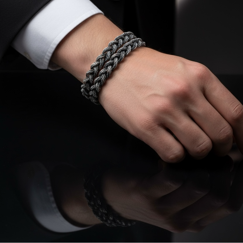 Hand Woven Silver Kazaz Bracelet