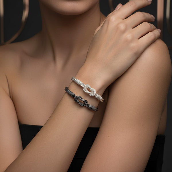 Hand Woven Silver Kazaz Bracelet