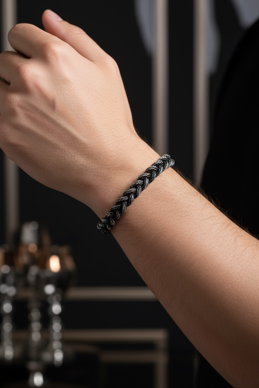 Hand Woven Silver Kazaz Bracelet