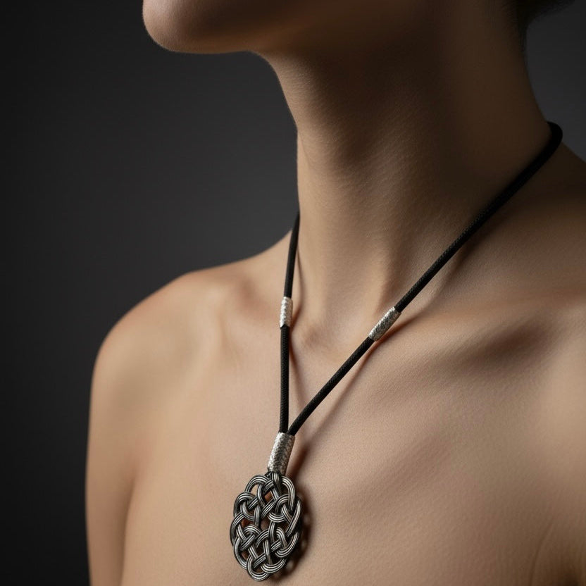 Hand Woven Silver Kazaz Necklace