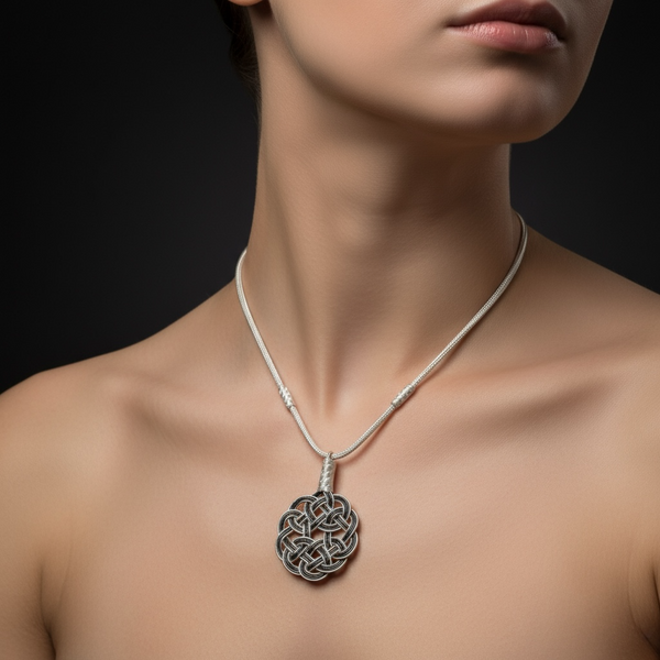 Hand Woven Silver Kazaz Necklace