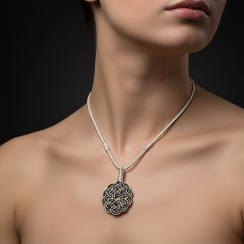 Hand Woven Silver Kazaz Necklace