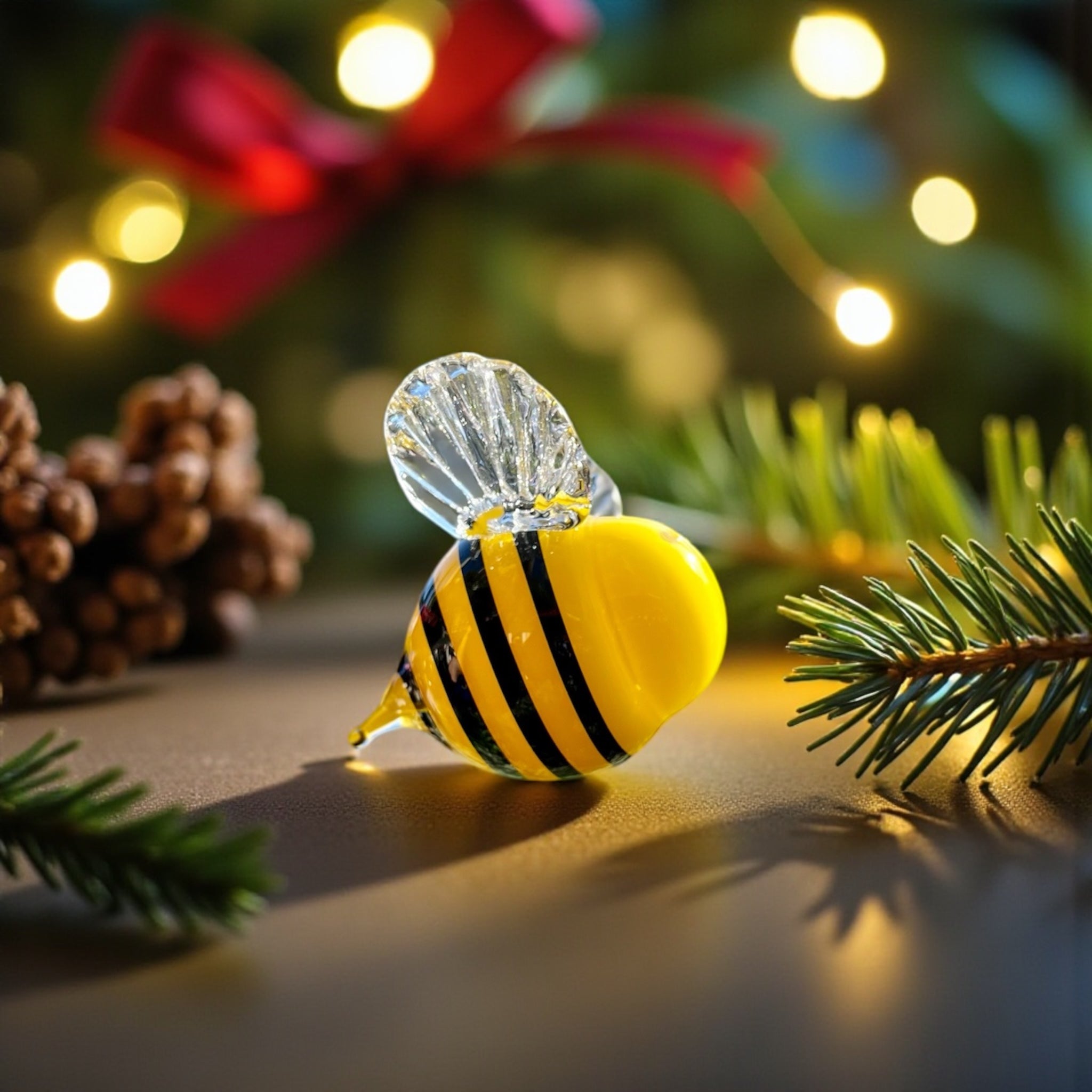 Handblown Glass Bee – A Tiny Spark of Joy in Glass