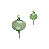 Silver Moon Stone Spiral Ornament – Hand-Blown Glass Ornament