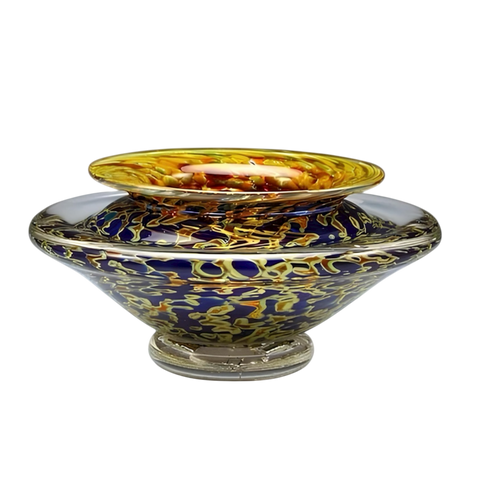 Silver Blue Ikebana Vase