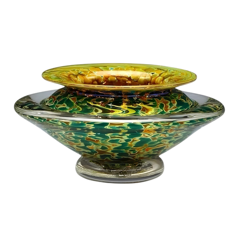 Silver Green Ikebana Vase