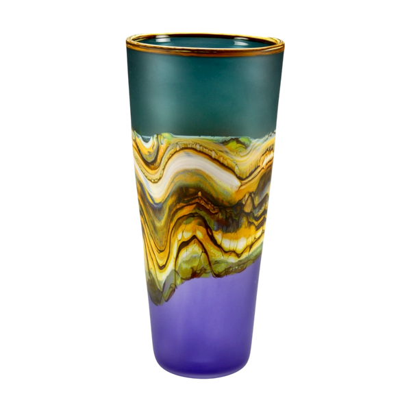 Translucent Strata Cone in sage and amethyst