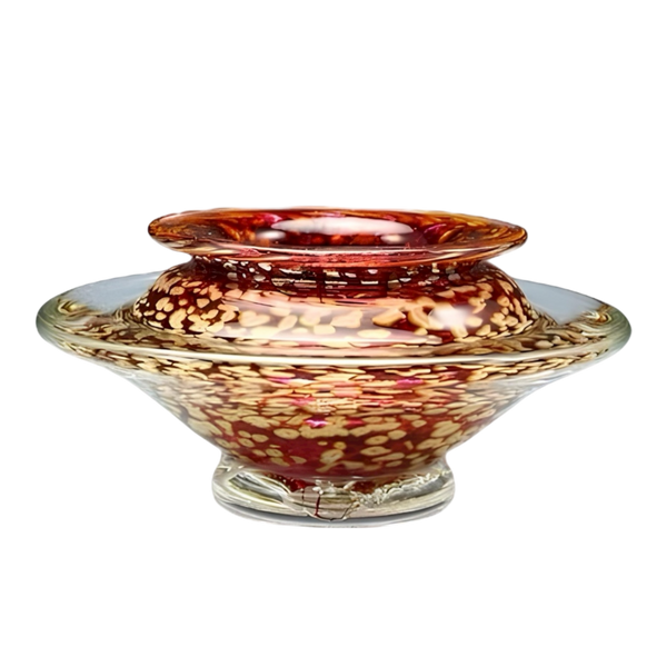 Transparent Ruby Ikebana Vase