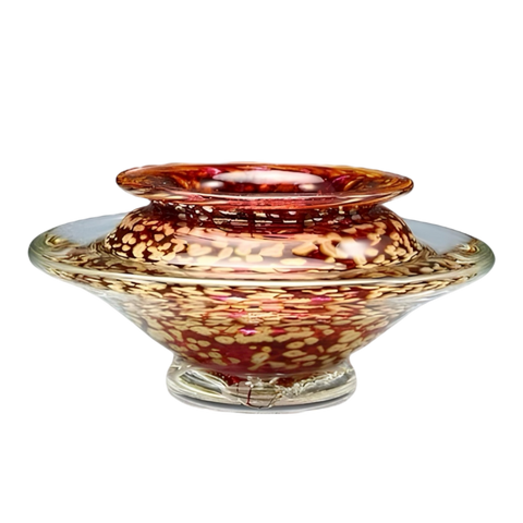 Transparent Ruby Ikebana Vase