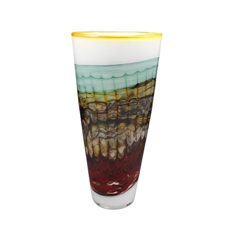 Turquoise Ember Opal Cone Vase