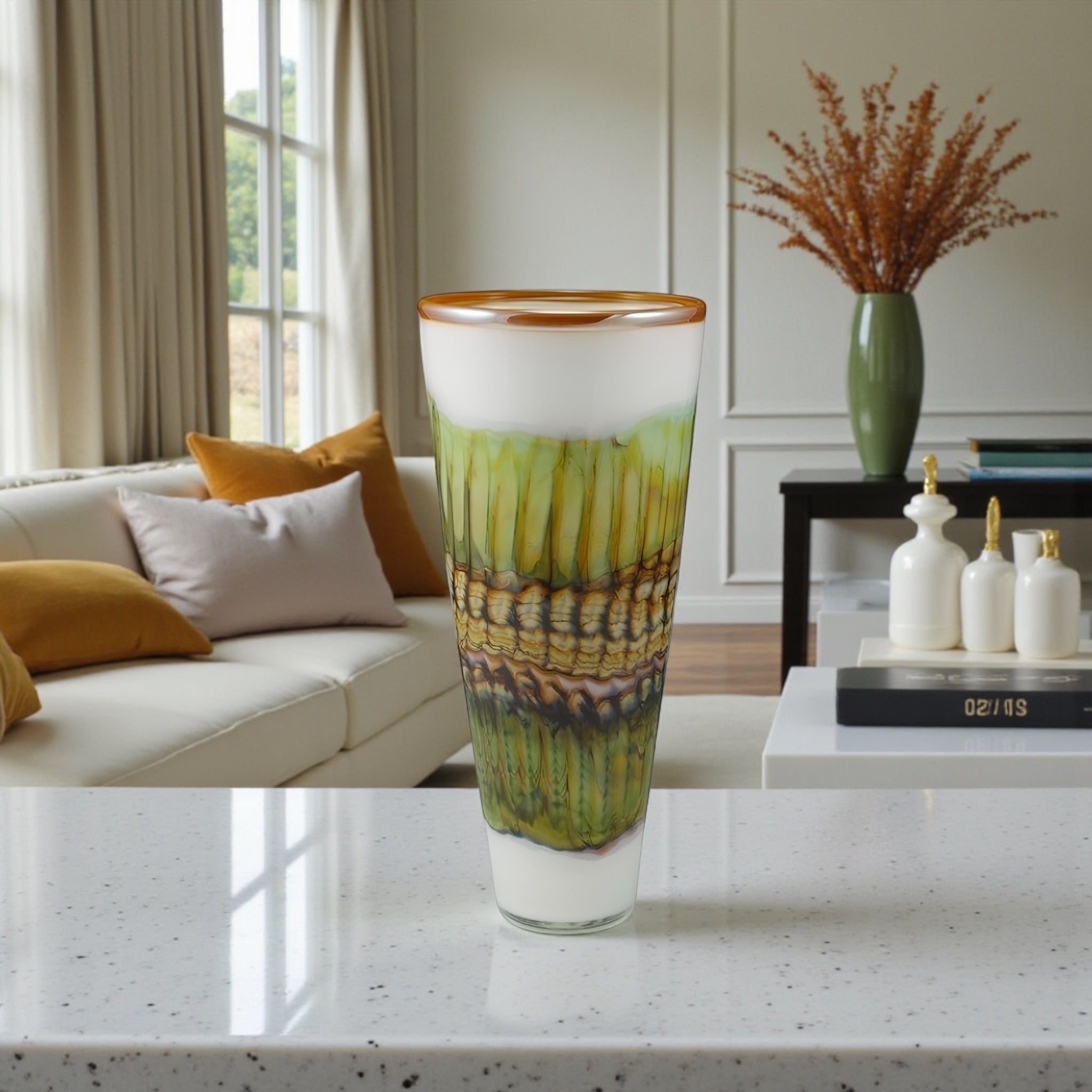 White Opal With Sage Cone