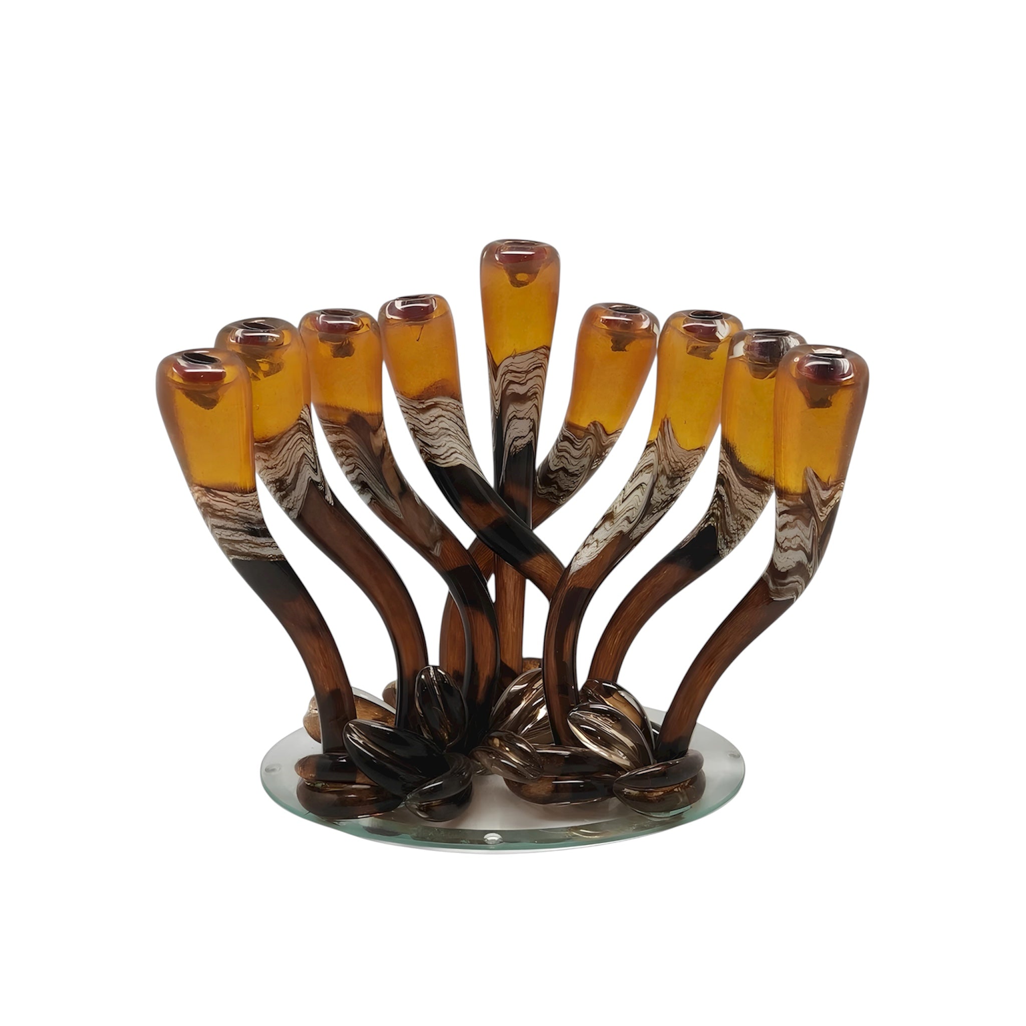Yellow Swirly Menorah