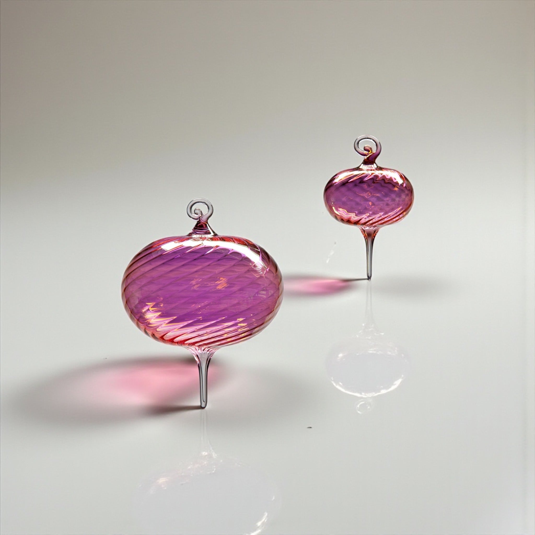 Gold Optic Twist Ornament – Hand-Blown Glass Ornament