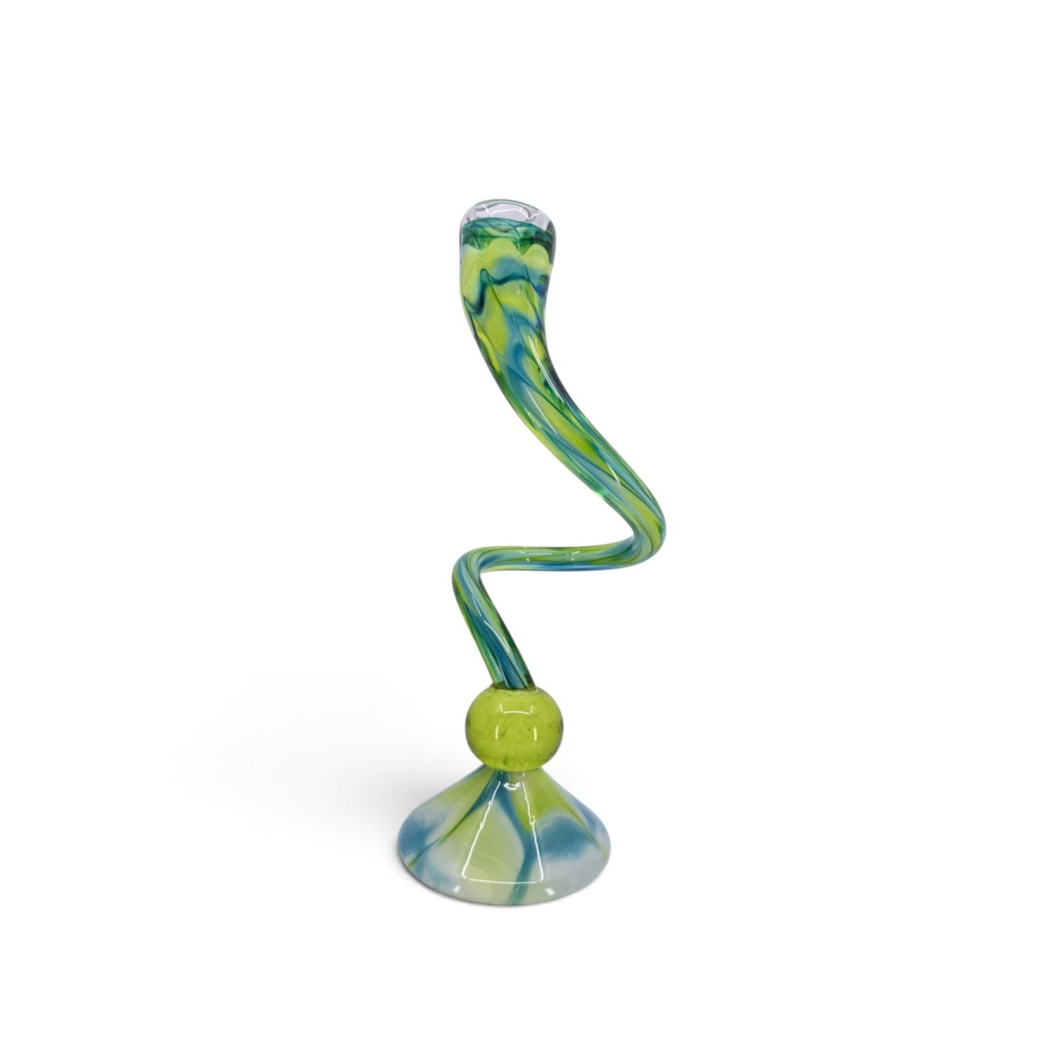 Green Swirly Candle Sticks