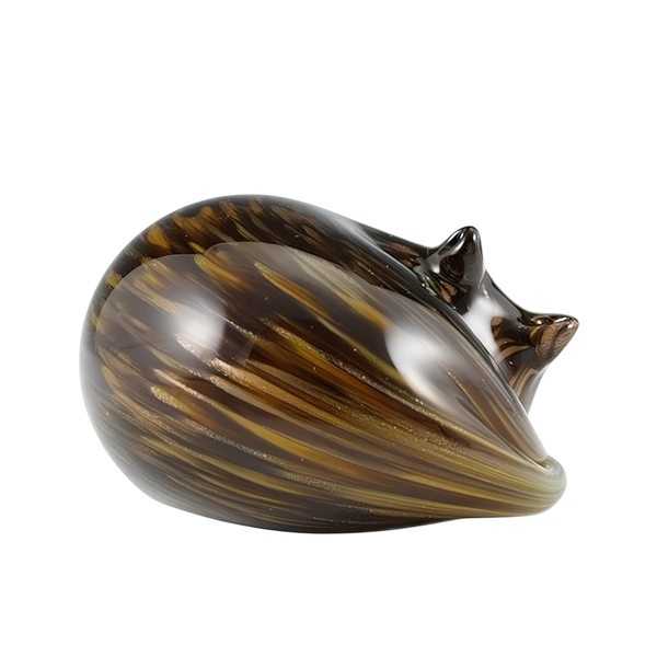 Black Sleeping Cat with Sparkly Gold Flecks