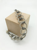 Hand Woven Silver Kazaz Bracelet Two-Tone Valentine's day gift