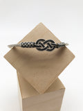 Hand Woven Silver Kazaz Bracelet Two-Tone Valentine's day gift