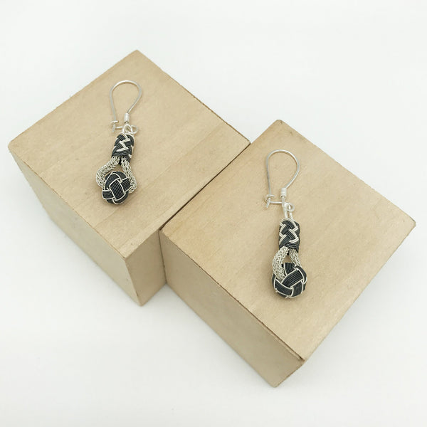 Hand Woven Silver Kazaz Earring Two-tone valentine's day gift