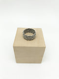 Hand Woven Silver Kazaz Ring Two-Tone Valentine's day gift